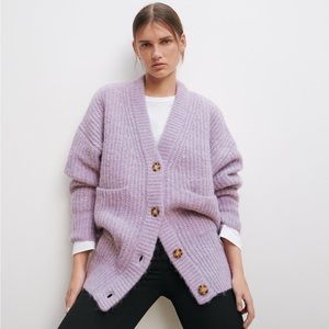Zara Patch Pocket Knit Jacket